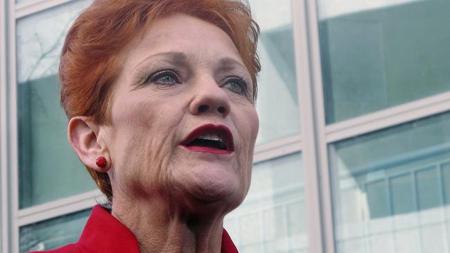 Pauline Hanson has spoken for the first time about the Al Jazeera sting on her right hand men. Picture: AP.