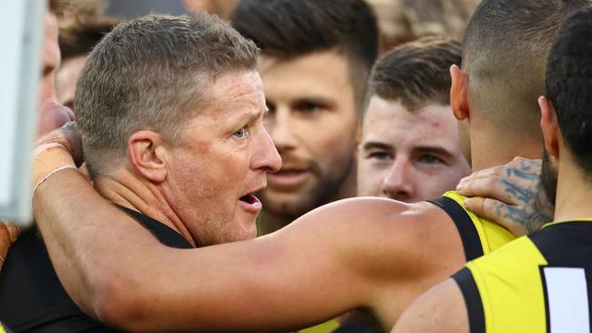 Damien Hardwick has the Tigers in flying form. Picture: Getty Images