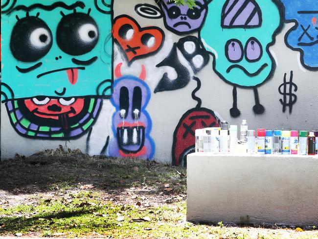The graffiti left behind at QT at Surfers Paradise by Justin Bieber.. Picture Glenn Hampson