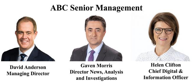 ABC senior management. Picture: Supplied