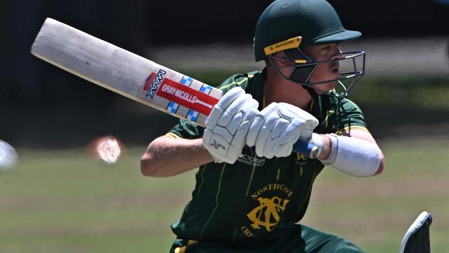 Northcote’s Joe Medew-Ewen saved his team with the bat. Picture: Andy Brownbill