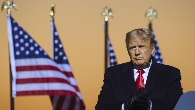 Donald Trump speaks at a rally in Rochester, Minnesota. Picture: AFP.