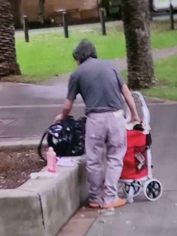 He then allegedly put it inside of a red bin before witnesses freed the bird. Picture: NSW Police