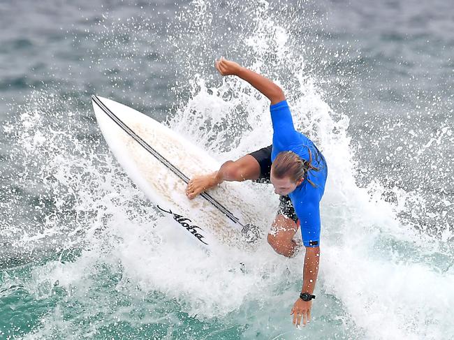 Diego Cordeiro from Palm Beach. 2023 Kirra Teams Challenge at Duranbah Beach, Tweed Heads. Sunday March 12, 2023. Picture, John Gass