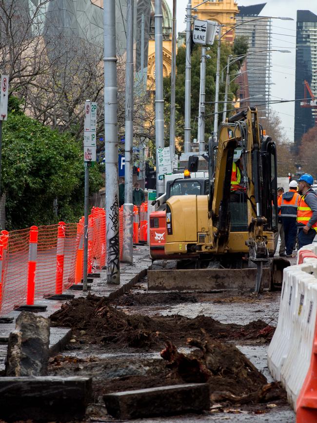 The felled plane trees leave a gaping hole.