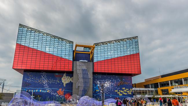 The Osaka Aquarium Kaiyukan in Osaka, Japan.