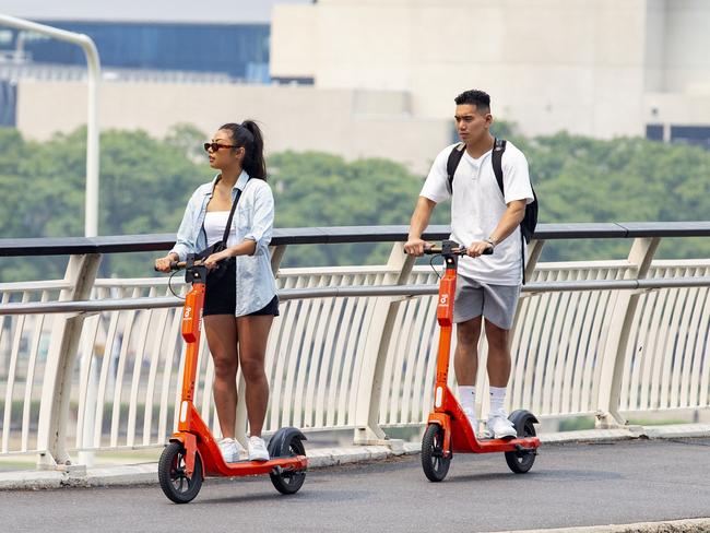 E-scooter riders in Brisbane