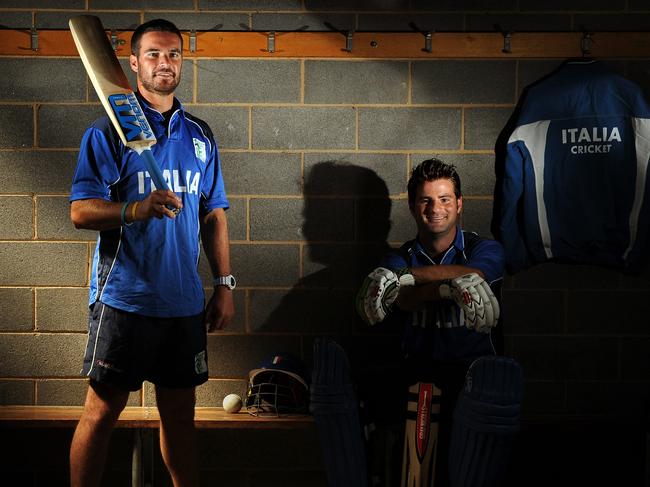 Carl Sandri and Peter Petricola ahead of a series representing Italy.