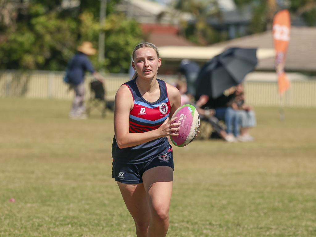CAPTION CORRECTION _____United World College V Emmaus at the 2024 Gold Coast Titans All Schools Touch Football Picture: Glenn Campbell