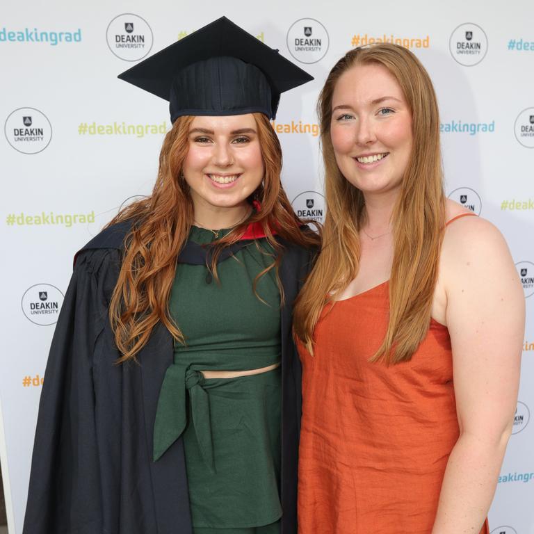 Graduate Phillippa Hall with Emma Fowler. Picture: Mark Wilson