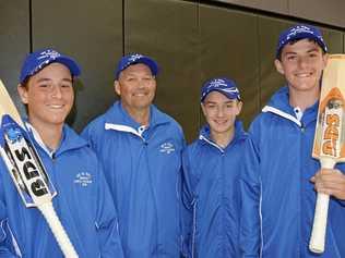 NEW CHALLENGE: Looking forward to their first season in Brisbane's Lord's Taverners cricket competition are Darling Downs and South West Queensland team members (from left) Sam Anderson, coach Paul Toohey, Hayden Webcke and Jem Ryan. Picture: Jason Gibbs