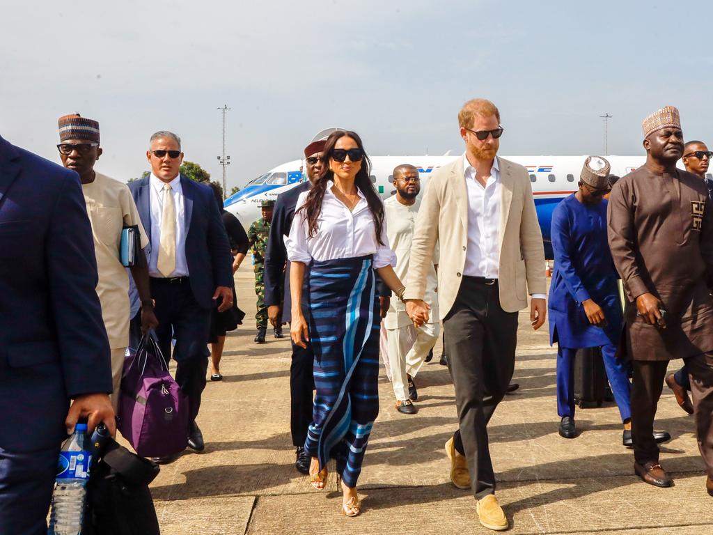 The Sussexes received an enthusiastic reception in Nigeria. Picture: Getty Images