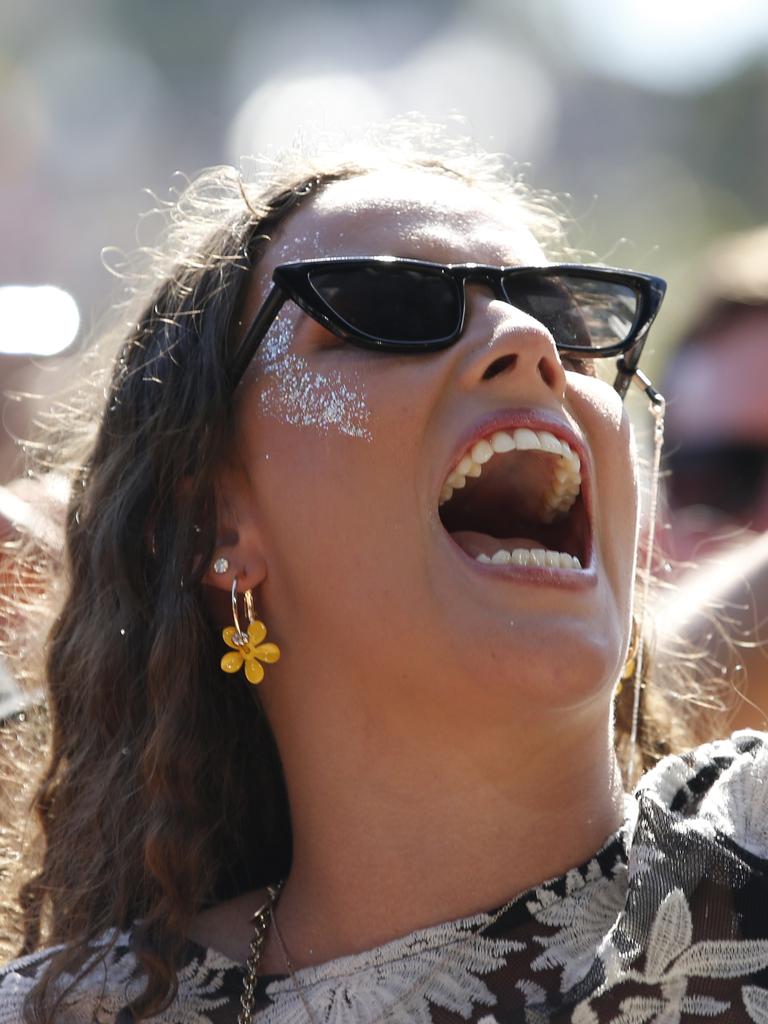 Local artist Tones and I performs at Splendour in the Grass. (AAP Image/Regi Varghese)