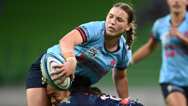 Caitlyn Halse in action against the Melbourne Rebels Women.