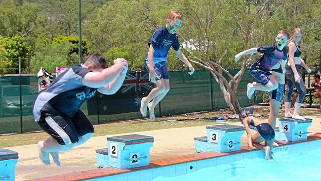 The diving blocks were one of the areas upgraded during revent renovations to the pool. Picture: Melanie Keyte