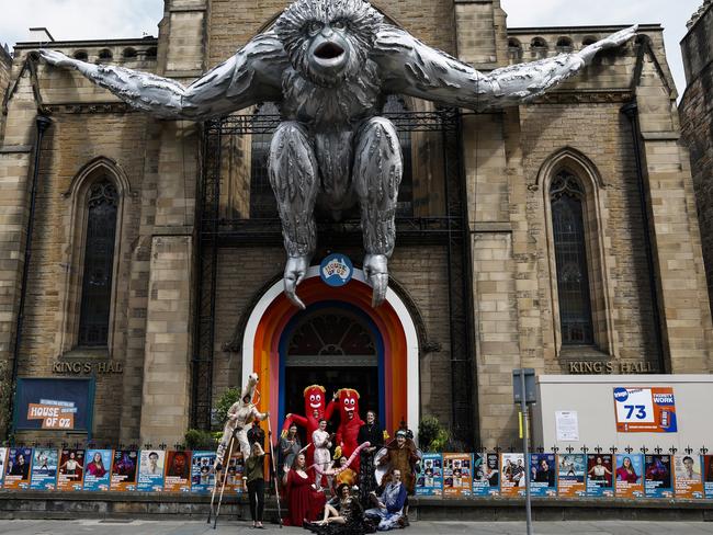 The inflatable gibbon above 2023 incarnation of the House of Oz in Edinburgh, Scotland. Picture: Jeff J Mitchell/Getty Images