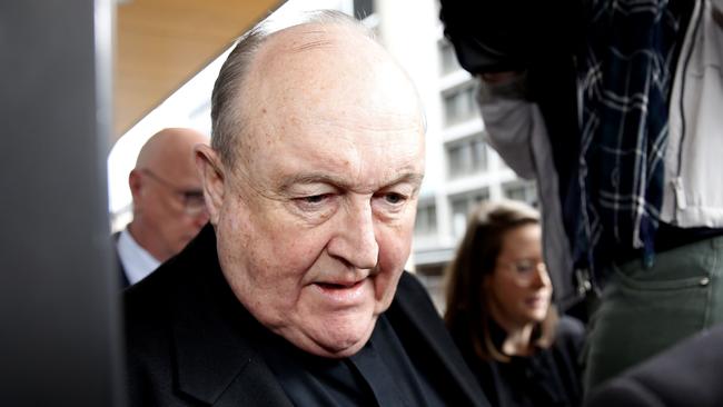 Archbishop Philip Wilson leaves Newcastle Local Court, after sentencing, Tuesday, July 3, 2018. Picture: AAP/Darren Pateman.