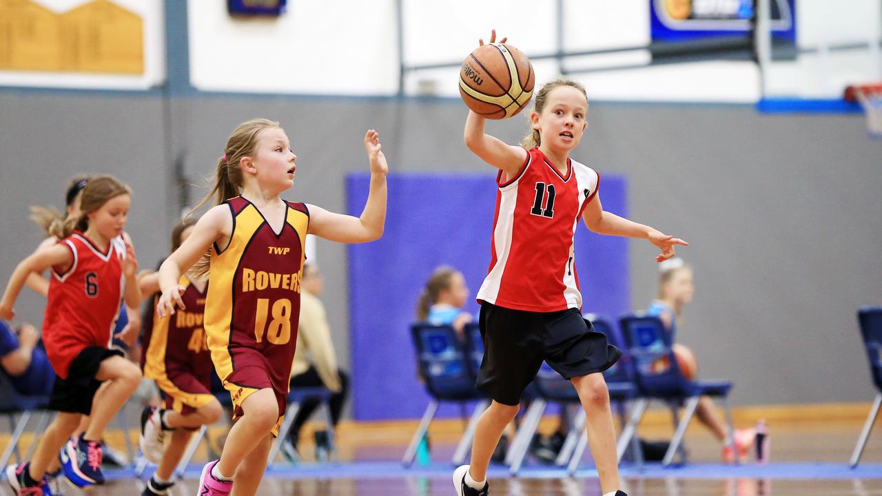 Rovers v YMCA. Under 10s junior basketball at Geelong Arena courts on Saturday morning. Picture: Alan Barber