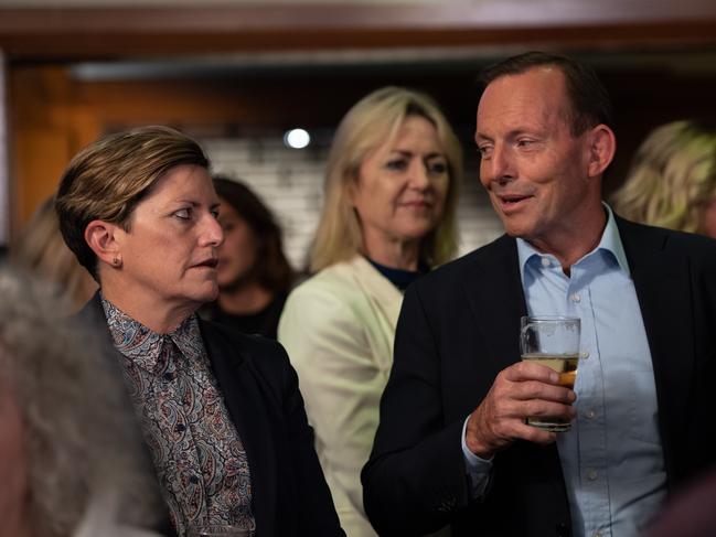 Tony Abbott with his sister Christine Forster.