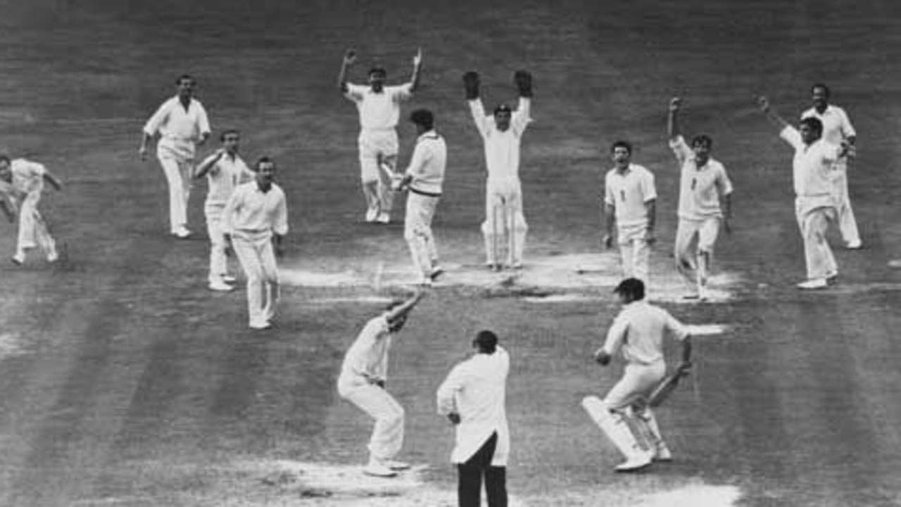 England bowler Derek ''Deadly'' Underwood in action, 1972.