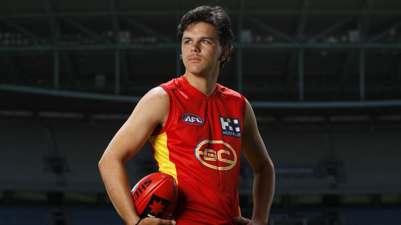 Elijah Hollands is one of several young guns at the Suns who Shaw will help develop. Picture: Dylan Burns/AFL Photos via Getty Images