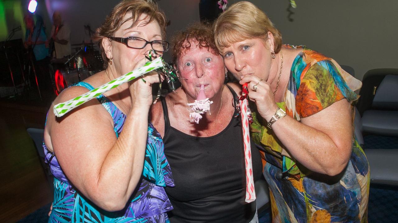 2014: Lorelle Gillespie, Kath Leonard and Narelle Wilson at Ipswich RSL on New Year’s Eve. Photo: Nick O'Sullivan/The Queensland Times