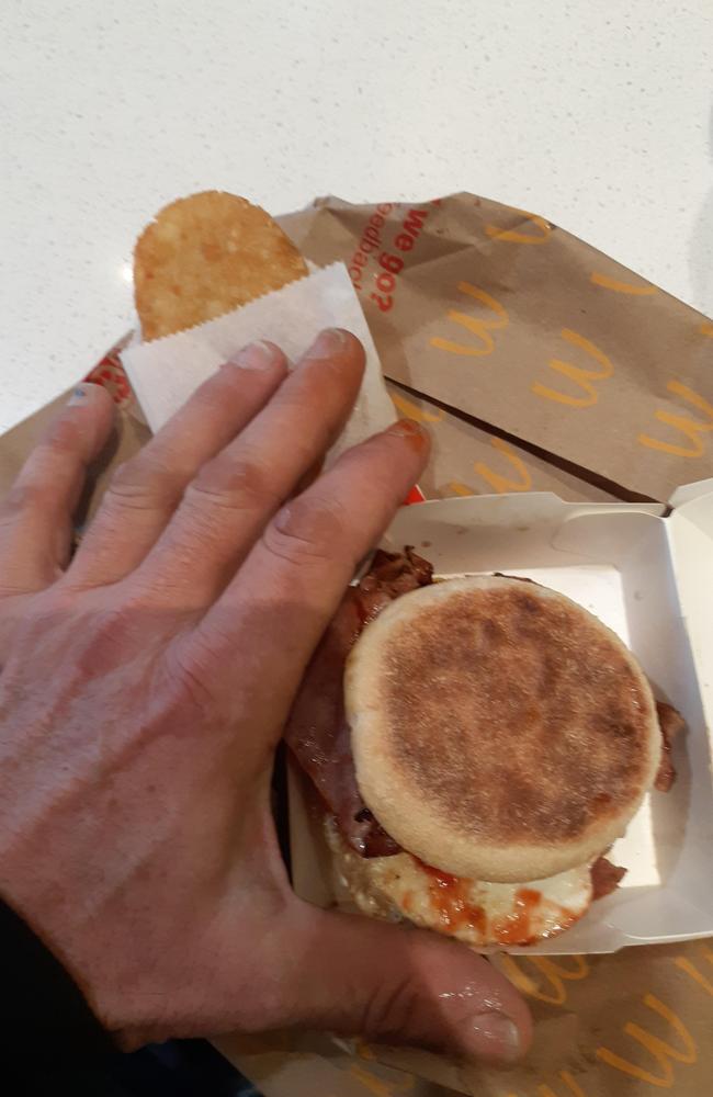 This Mighty McMuffin meal ignited ‘shrinkflation’ theories. Picture: Reddit