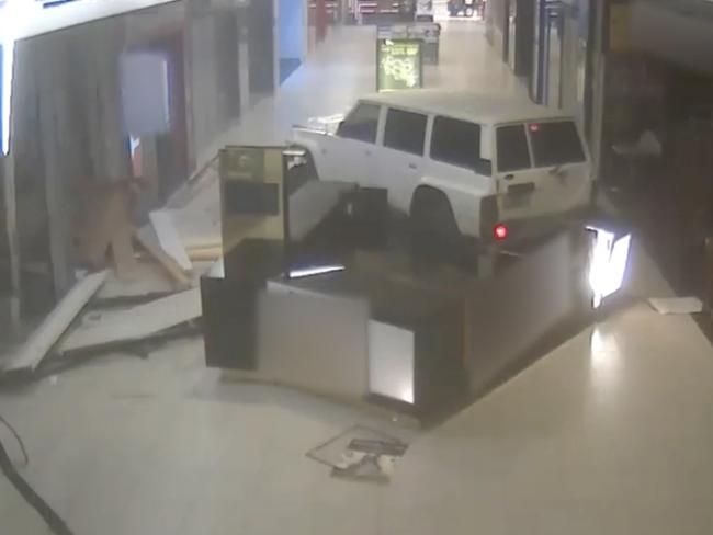 Victoria Police are searching for a group of men involved in a ram raid on a shopping centre at Forest Hill in Melbourne's east on Saturday. Picture: Supplied/Victoria Police.