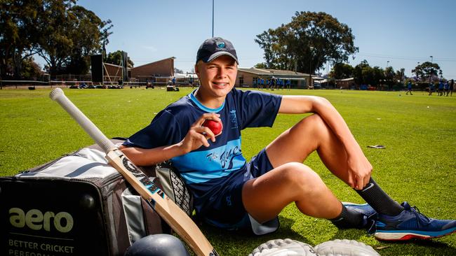 Lemmey is believed to be the third youngest debutant in Sturt District Cricket Club’s history. Picture: Matt Turner