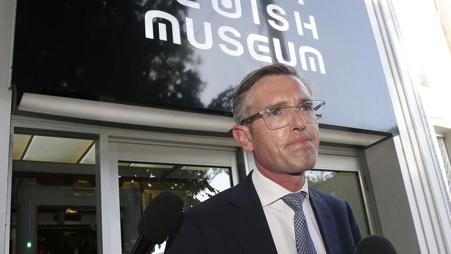 NSW Premier Dominic Perrottet pictured outside the Sydney Jewish Museum last week. Picture: John Appleyard