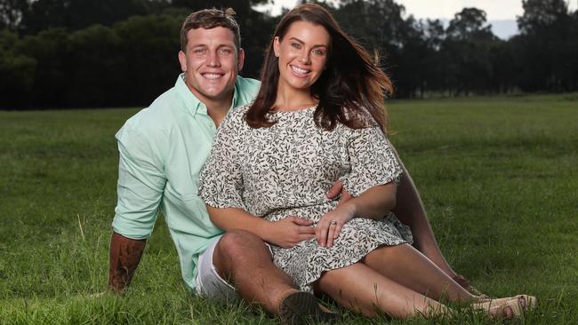 Wallace and Thorpe announced they were expecting a baby girl in March. Photo: Nigel Hallett