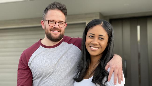 Olivia Galuvao and Aaron Kane decided to prioritise buying a home rather than having a wedding. Picture: Annie Lewis