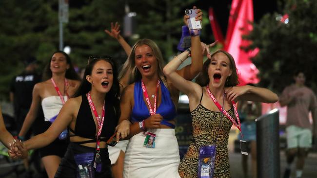 Schoolies from across the country will be celebrating at Surfers Paradise events all week. Picture: Jason O'Brien / Sunday Mail