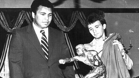 Peter Foster and Muhammad Ali in 1983.