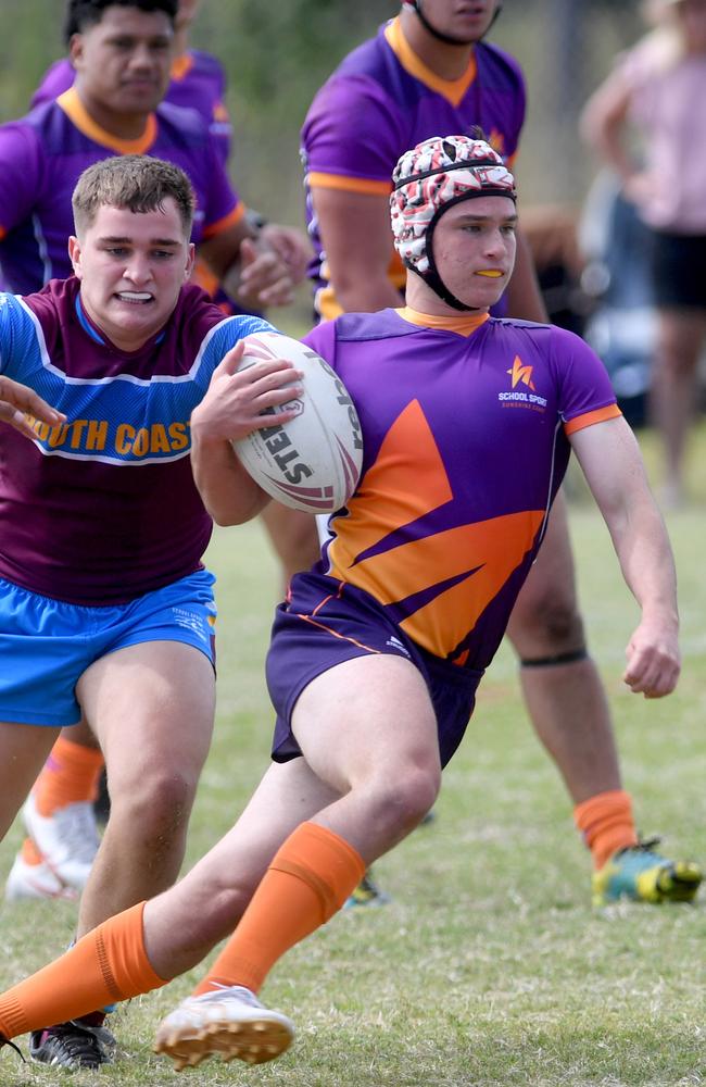 Queensland School Rugby League Championship Finals at Jack Manski Oval, Townsville. Sunshine Coast's Hayden Potts. Picture: Evan Morgan
