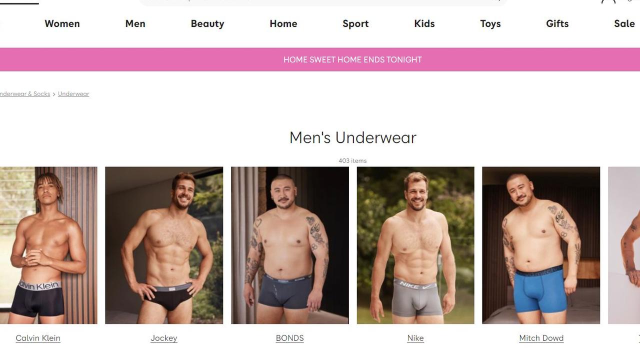 A Myer spokesperson told news.com.au the screenshot was not representative of their advertising, or the models in their latest campaign. Picture: Supplied