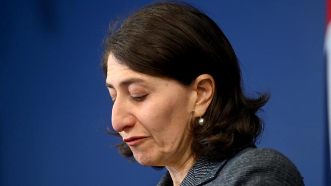 Gladys Berejiklian did not reveal the Maguire relationship to public servants evaluating the grant proposals and preparing cabinet submissions for the expenditure of public funds. Picture: Jeremy Piper