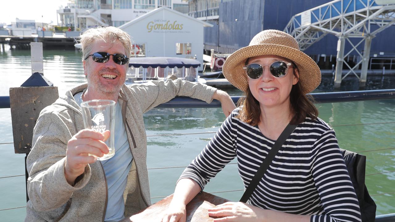 <p>Mark Howtin and Susannah Howtin at the Fishermans Wharf, which is closing down today, Sunday, June 25, 2028. Photo: Regi Varghese</p>