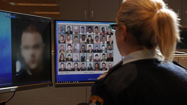 The NSW Police Force's facial recognition technology. Picture: Tim Hunter.