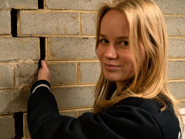 Year 12 student Lily (18 years) is one of the 2022 Elwood College school captains. Elwood College is urgently seeking funding to repair its gym and theatre,  Picture: Supplied