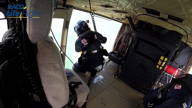 LifeFlight crew and Bundaberg VMR training