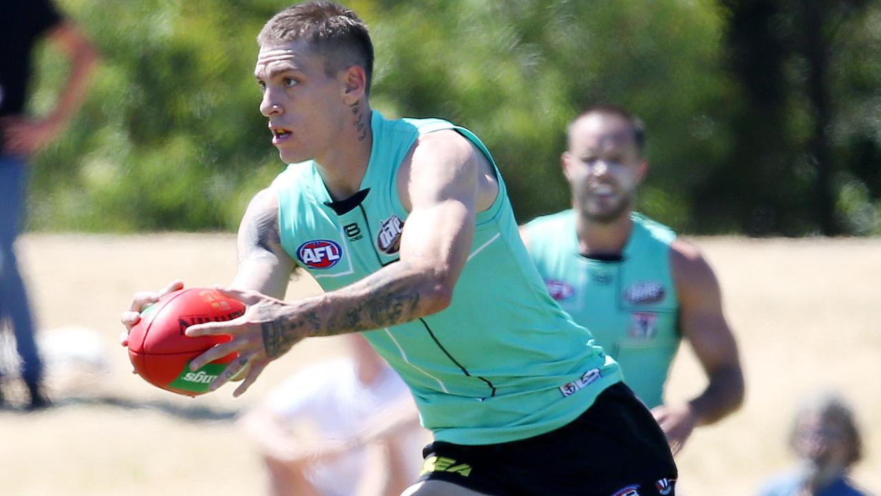 Matthew Parker in action at St Kilda’s intra-club. Picture: Michael Klein