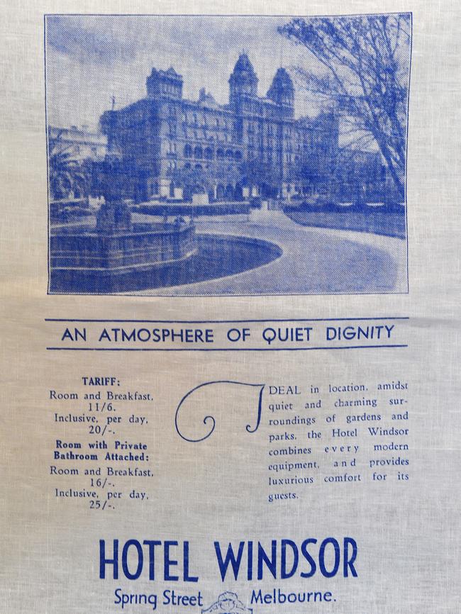 An old advertising poster for The Windsor.