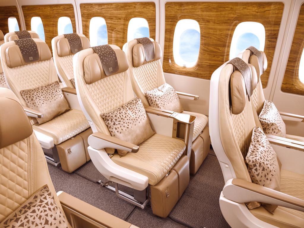 Emirates’s premium economy cabin has a 2-3-2 configuration.