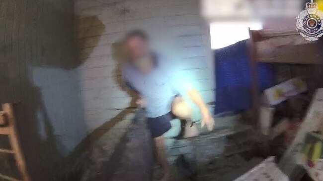 Arrest video capture where Potter was living. Picture: Supplied