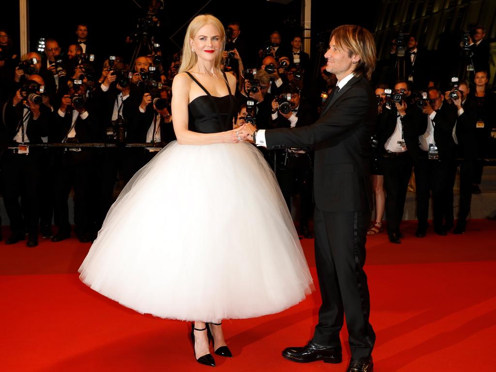 Keith Urban and Nicole Kidman depart after the “The Killing Of A Sacred Deer” screening during the 70th annual Cannes Film Festival at Palais des Festivals on May 22, 2017 in Cannes, France. Picture: Getty