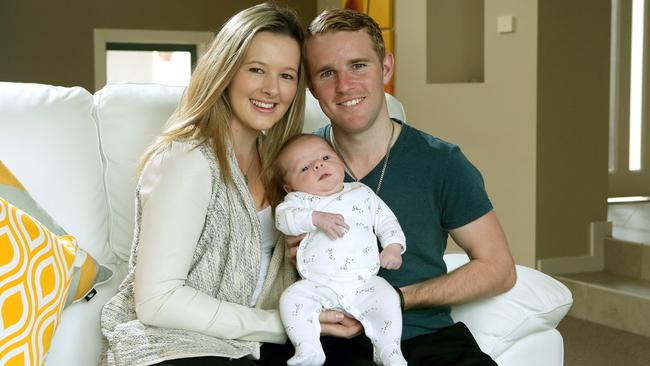 Tommy Berry and his wife Sharnee and their baby Kaiden.