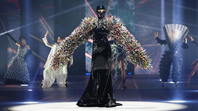 ‘Love Me Tender’ by Antoaneta Tica from Romania is modelled in the Avant-garde Section of the show. Picture: Hagen Hopkins/Getty Images for World of WearableArt