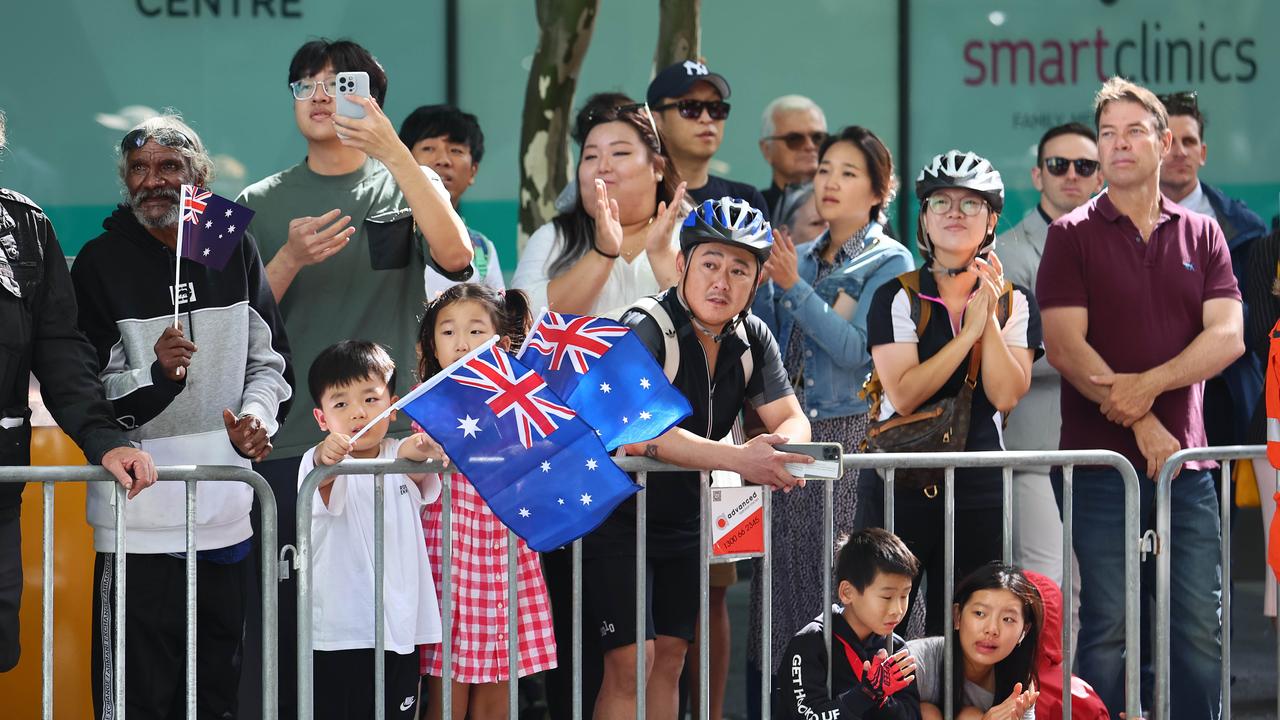 Thousands of people attended the ANZAC Day Parade in Brisbane. Picture: NCA NewsWire/Tertius Pickard