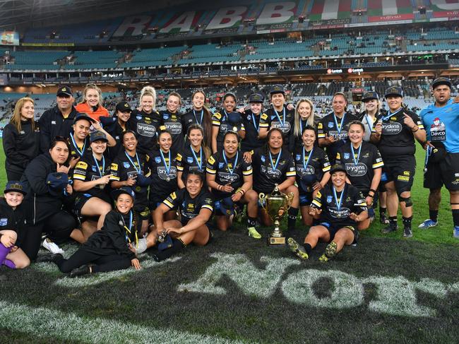 The Mounties team after the presentation. Picture: NRL Photos